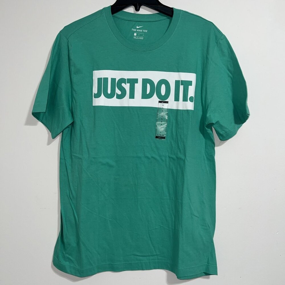 Nike Tee Sportswear Just Do It. Logo Green Men’s Large
